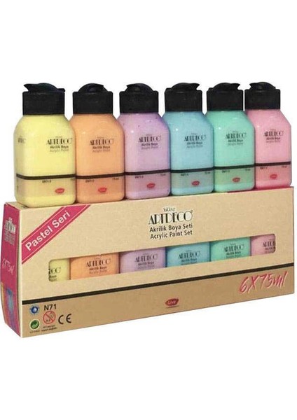 Akrilik Boya 6 x 75 ml Set Pastel Renkler fiyatları