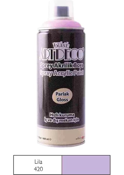 Sprey Akrilik Boya 420 Lila 400 ml Y-400