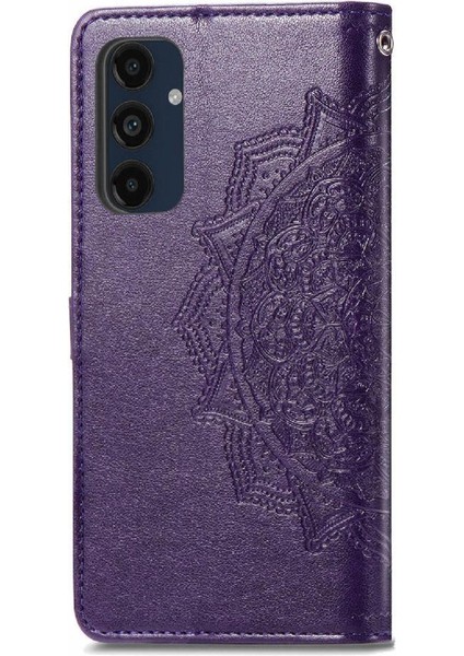 Samsung Galaxy M55 Flip Kapak Için Flip Case Darbeye Deri Kılıf (Yurt Dışından)