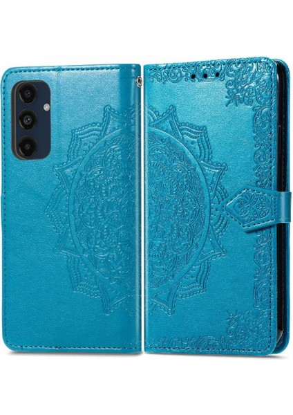 Samsung Galaxy M55 Flip Kapak Için Flip Case Darbeye Deri Kılıf (Yurt Dışından)