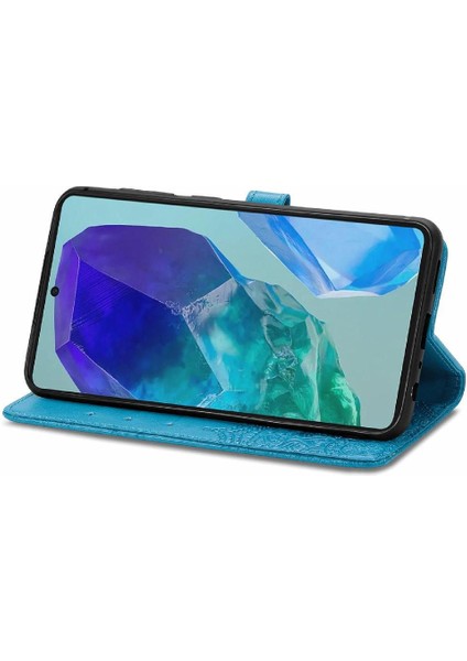 Samsung Galaxy M55 Flip Kapak Için Flip Case Darbeye Deri Kılıf (Yurt Dışından)