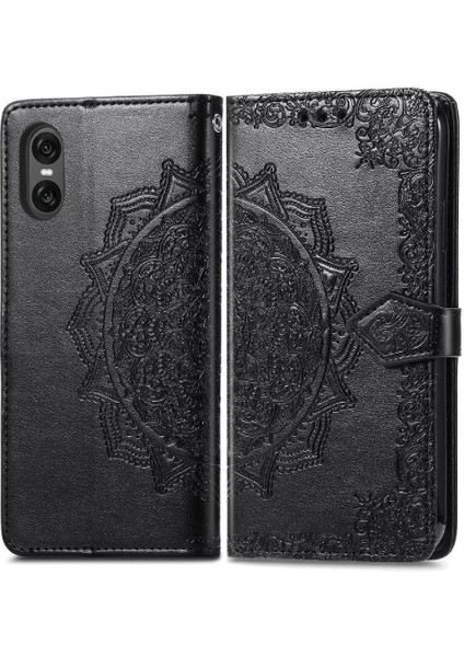 Sony Xperia 10 Vı Flip Kapak Için Flip Case Deri Kılıf Basit Iş (Yurt Dışından)