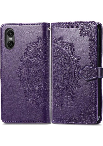 Sony Xperia 10 Vı Flip Kapak Için Flip Case Deri Kılıf Basit Iş (Yurt Dışından)