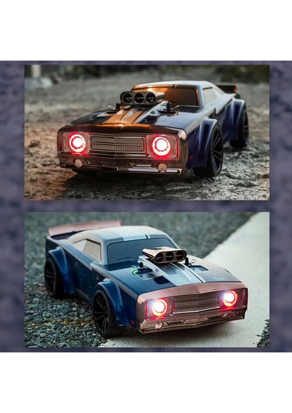 1:14 Elektrikli 50 Km Hız 4WD 2.4ghz Rc Uzaktan Kumandalı Drift Drag Araba Yedek Lastikli LED Işıklı