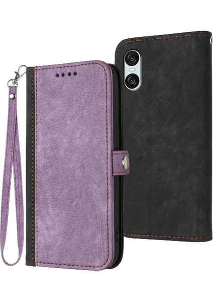 Kart Yuvası Standı ile Sony Xperia 10 Vı Için Kılıf Pu Deri Manyetik Cüzdan (Yurt Dışından)