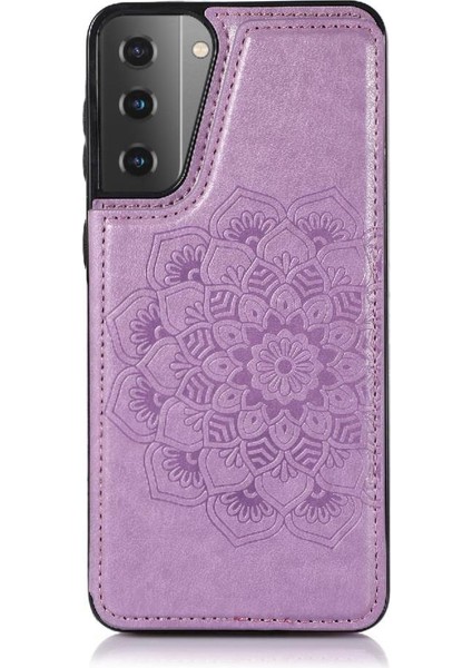 Samsung Galaxy S21 Artı Çift Düğmeler Pu Için Kart Tutucu Kılıf ile Cüzdan (Yurt Dışından) modelleri