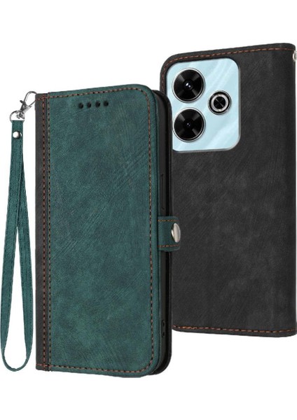 Xiaomi Redmi 13 Flip Folio Kitap Için Kılıf Kart Yuvası Standı ile Kickstand Pu (Yurt Dışından)