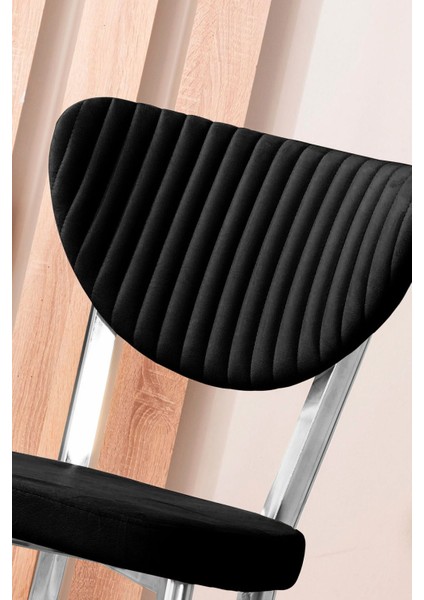 Krom Elma Mutfak Sandalyesi Yemek Odası Bahçe Balkon Otel Restoran Kafe Sandalyesi Siyah modelleri