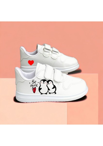 Penguen Baskılı Sneaker Çocuk Baskılı Spor Ayakkabı Okul fiyatları