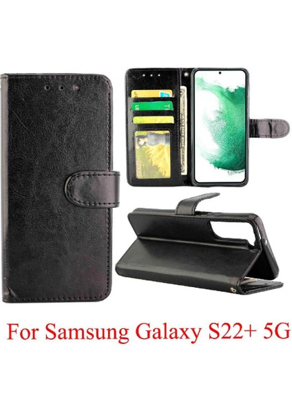 YH Market Samsung Galaxy S22 Artı 5g Kart Tutucu Darbeye Dayanıklı Manyetik Için Flip Case (Yurt Dışından)