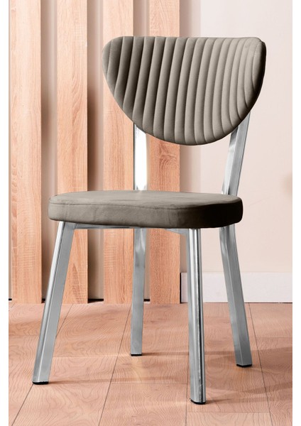 Krom Elma Mutfak Sandalyesi Yemek Odası Bahçe Balkon Otel Restoran Kafe Sandalyesi Açık Kahve