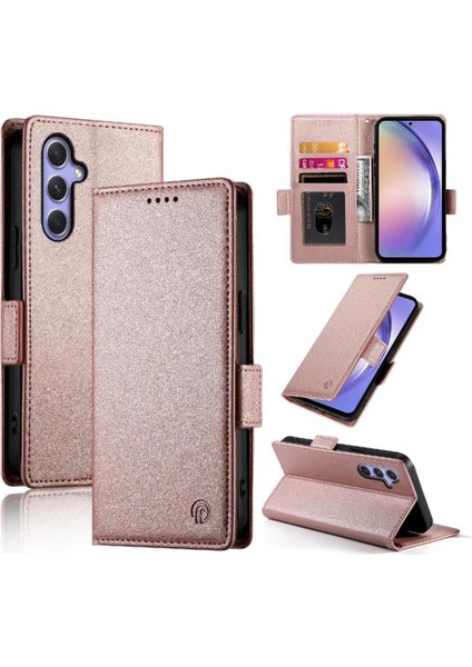 Samsung Galaxy A54 5g Için Flip Case Iş Cüzdan Kart Yuvaları Flip Case Günlük (Yurt Dışından) modelleri
