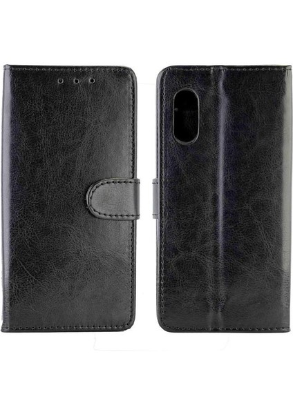 Samsung Galaxy Xcover Pro Kickstand Kart Tutucu Pu Deri Için Flip Case (Yurt Dışından)