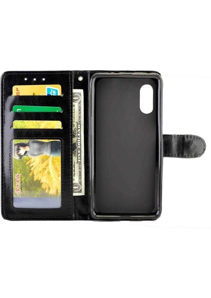 Samsung Galaxy Xcover Pro Kickstand Kart Tutucu Pu Deri Için Flip Case (Yurt Dışından)