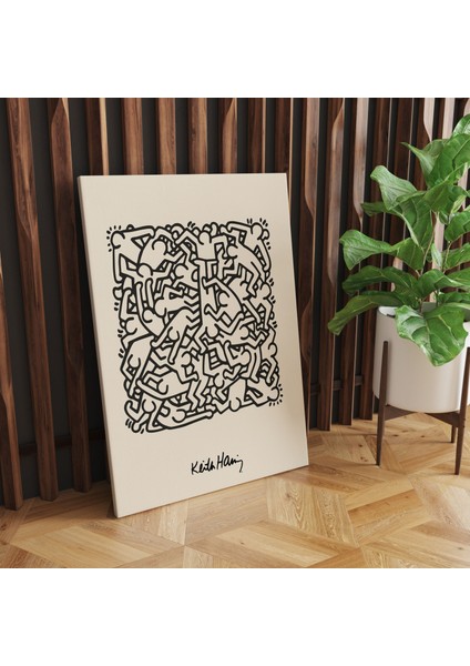 Pop Art Sanatsal Tablo Keith Haring Salon Dekorasyonu Kanvas Tablo Oda Dekorasyon Duvar Tablosu