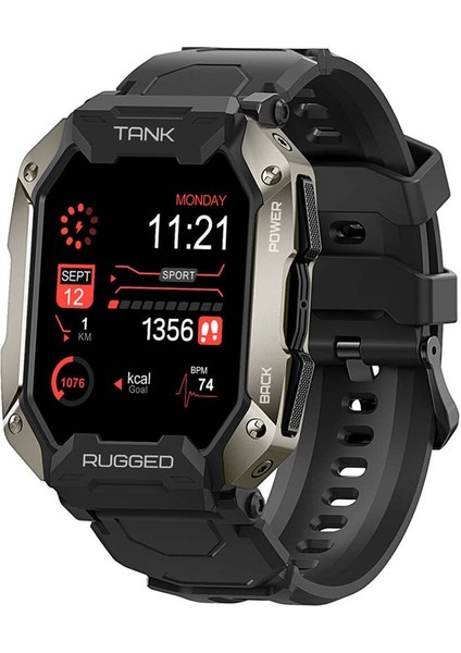 Tekno Trust Ithalatçı Garantili Tank Watch Akıllı Saat 20 Gün Şarj Süreli Extreme Sporcu, Izci-Dağcı-Askeri Saa