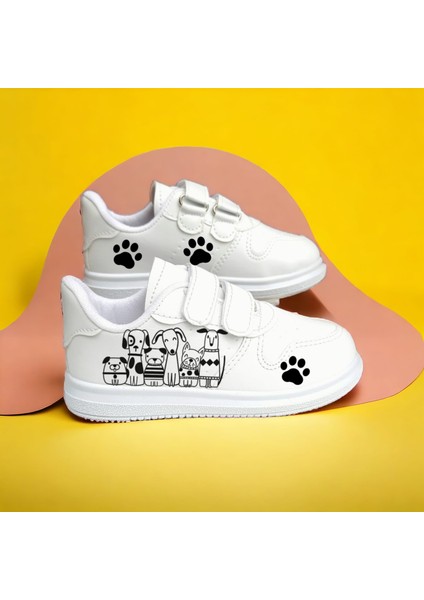 Köpek Dog Baskılı Sneaker Çocuk Spor Ayakkabı Okul