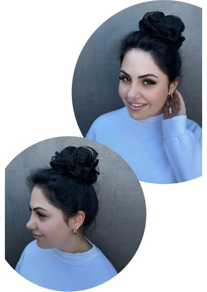 Siyah Renk Dağınık Topuz Efektli Toka fiyatları