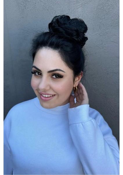 Siyah Renk Dağınık Topuz Efektli Toka fırsatları