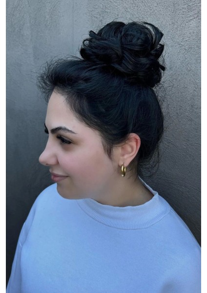 Siyah Renk Dağınık Topuz Efektli Toka indirimleri