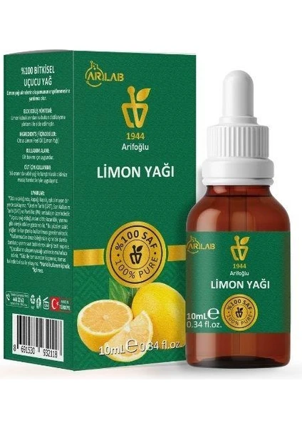 Limon Yağı 10 ml Saf Yağ Arlab