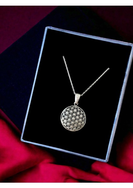 Alâ Silver Jewellery Yaşam Çiçeği Tasarım Unisex 925 Ayar Gümüş Kolye