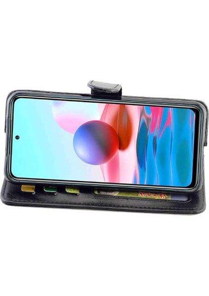 Xiaomi Redmi Not 10 Için Flip Case 4g Kickstand Manyetik Kapatma Kartı Pu (Yurt Dışından) fiyatları