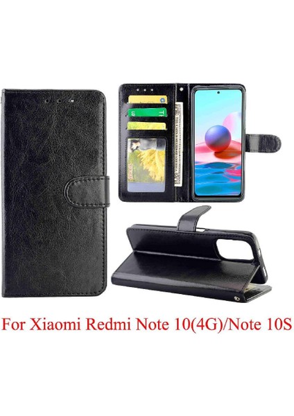 Xiaomi Redmi Not 10 Için Flip Case 4g Kickstand Manyetik Kapatma Kartı Pu (Yurt Dışından) fırsatları