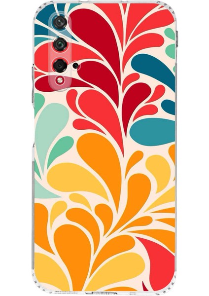Honor 20 ile Uyumlu Retro Color 5 Kamera Korumalı Şeffaf Kılıf