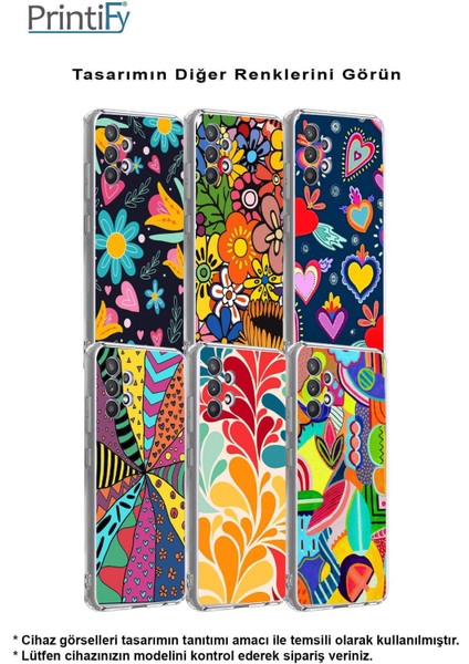 Huawei Y9 2019 ile Uyumlu Retro Color 5 Kamera Korumalı Şeffaf Kılıf