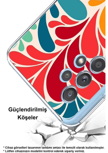 Xiaomi Redmi Note 13 Pro 4g ile Uyumlu Retro Color 5 Kamera Korumalı Şeffaf Kılıf