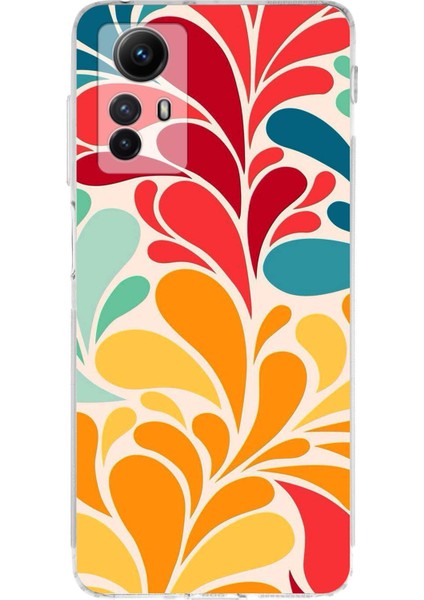 Xiaomi Redmi Note 12S ile Uyumlu Retro Color 5 Kamera Korumalı Şeffaf Kılıf