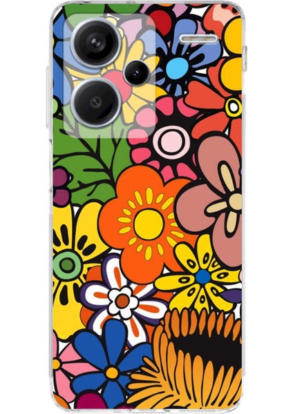 Xiaomi Redmi Note 13 Pro 4g ile Uyumlu Retro Color 2 Kamera Korumalı Şeffaf Kılıf