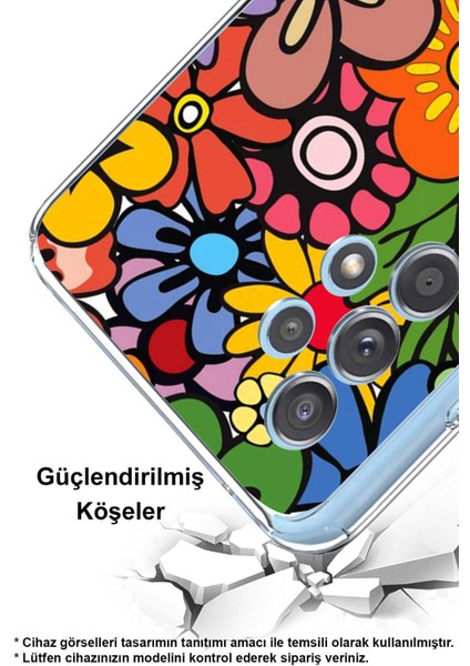 Xiaomi Redmi Note 13 Pro 4g ile Uyumlu Retro Color 2 Kamera Korumalı Şeffaf Kılıf