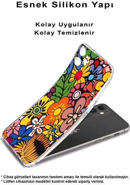 Xiaomi Redmi Note 13 Pro 4g ile Uyumlu Retro Color 2 Kamera Korumalı Şeffaf Kılıf