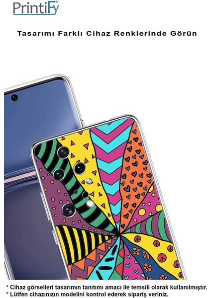 Xiaomi Redmi Note 11E ile Uyumlu Retro Color 4 Kamera Korumalı Şeffaf Kılıf