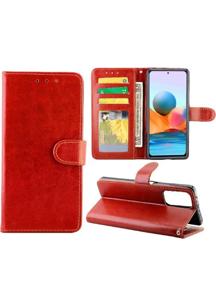 Xiaomi Redmi Not 10 Için Flip Case Pro Max Pu Deri Darbeye Kart (Yurt Dışından)