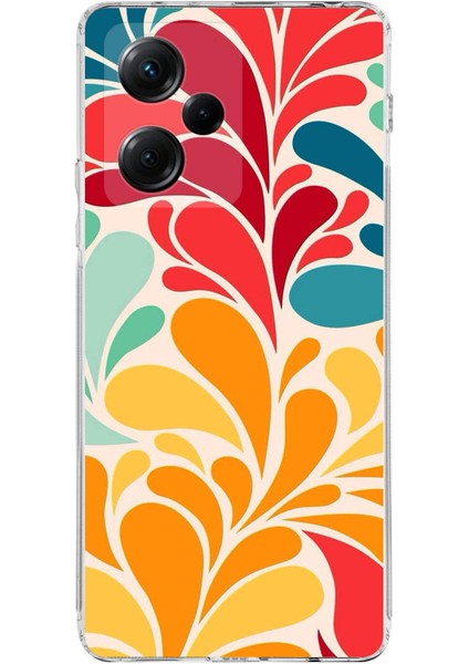 Poco X5 Pro 5g ile Uyumlu Retro Color 5 Kamera Korumalı Şeffaf Kılıf