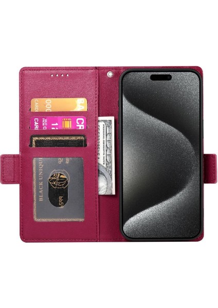 Samsung Galaxy A15 Iş Cüzdan Günlük Kullanım Flip Kart Yuvaları Için Flip Case (Yurt Dışından) modelleri
