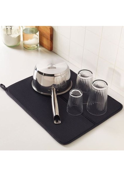 Tekno Trust Çok Renkli Bulaşık Kurutma Örtüsü, Koyu Gri Bulaşık Kurutma Matı 36 X 46 Eva