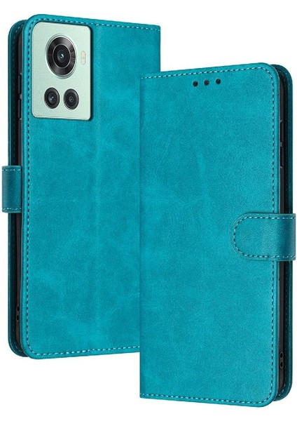 Oneplus 10R 5g Kickstand Için Flip Case Toka Saf Pu ile Kart Yuvası ile (Yurt Dışından)