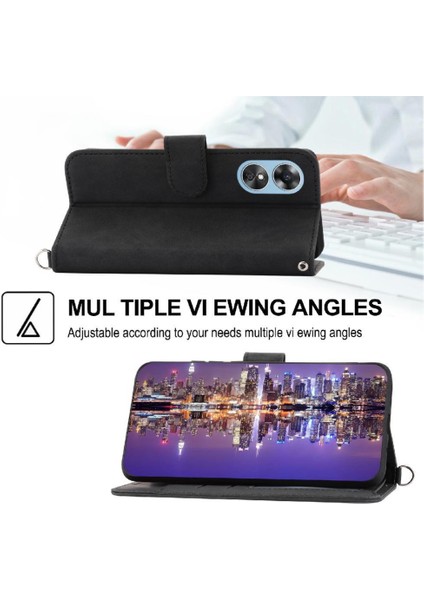 Oppo Oppo 8t Kabartmalı Bileklik Darbeye Çoklu Kredi Için Flip Case (Yurt Dışından)