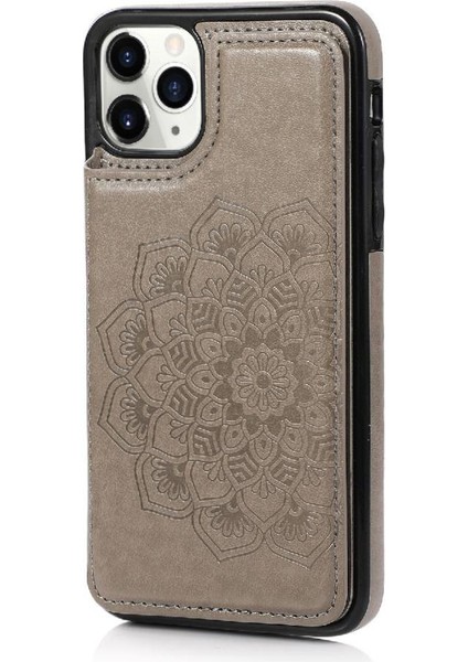 IPhone 11 Için Kart Tutucu Kılıf ile Cüzdan Pro Max Pu Deri Çevirme Desen (Yurt Dışından)