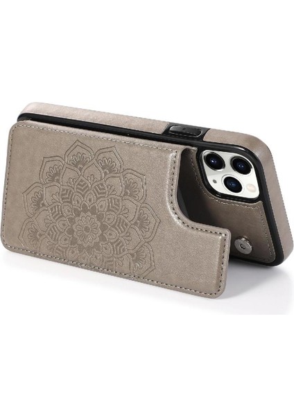 IPhone 11 Için Kart Tutucu Kılıf ile Cüzdan Pro Max Pu Deri Çevirme Desen (Yurt Dışından)