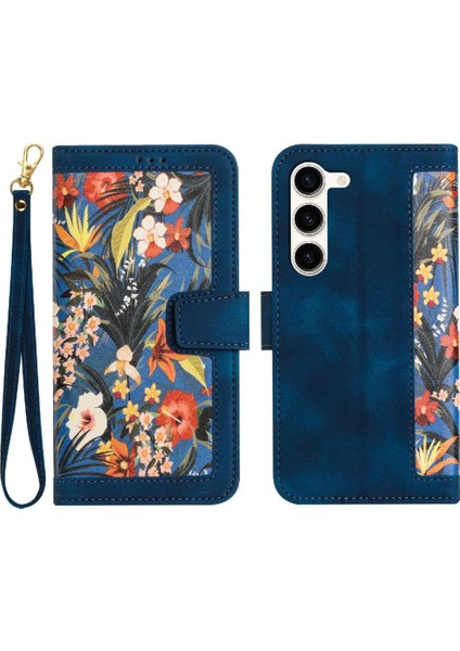 Samsung Galaxy S23 Kickstand Manyetik Kapatma Pu Deri Için Cüzdan Kılıf (Yurt Dışından)