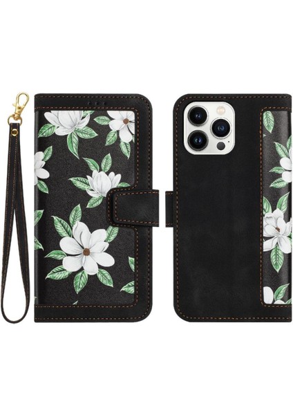 Cüzdan Kılıf IPhone 15 Pro Max Kart Tutucu Anti Scratch Pu Deri (Yurt Dışından)