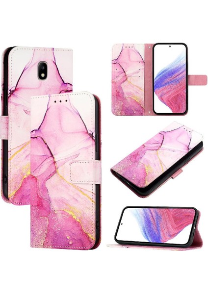 Samsung Galaxy J7 Pro 2017 Mermer Desen Kickstand Pu Deri (Yurt Dışından) indirimleri