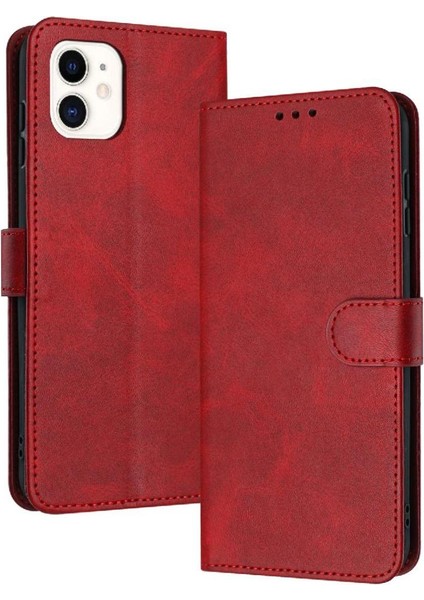 Toka Saf Renk Kickstand Pu Deri ile IPhone 11 Için Flip Case (Yurt Dışından)