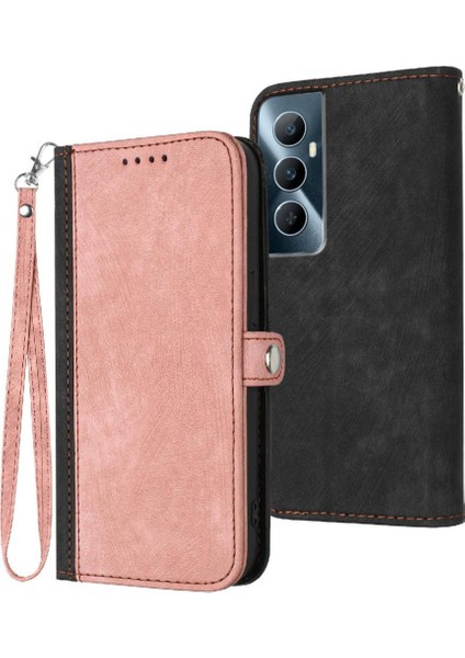 Realme C65 Pu Deri Manyetik Kapatma Flip Folio Kitap Kickstand Için Kılıf (Yurt Dışından)