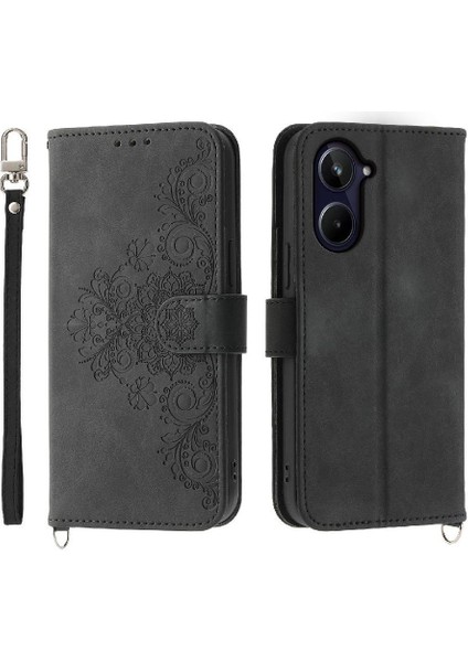 Realme 10 Pro 5g Bileklik Darbeye Kabartmalı Çoklu Kart Için Flip Case (Yurt Dışından) modelleri